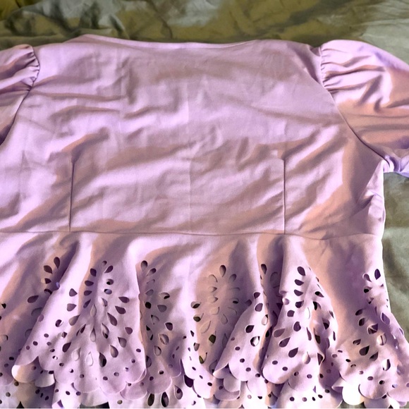 SHEIN 4X Lilac purple peplum top NWOT - Picture 10 of 13